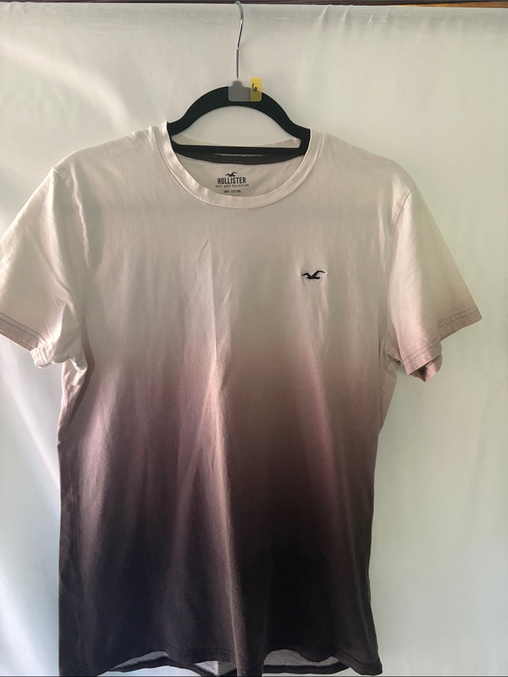 Hollister Ombre Crewneck Short-Sleeve Tee — White to Black Gradient
